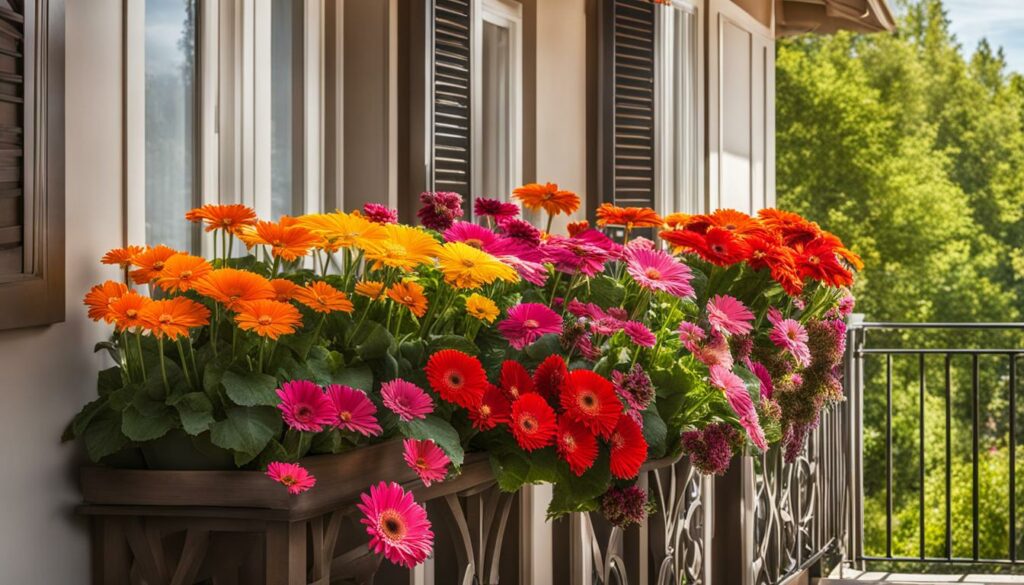 blumen für sonnigen balkon