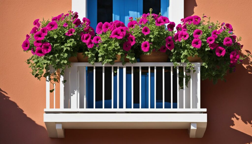 blumen für sonnigen balkon