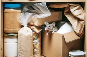 maus in den Vorräten in der Wohnung